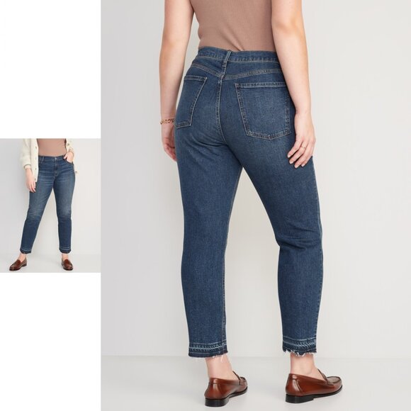 OLD NAVY mid rise boyfriend cut off jeans in Vina (14 tall) - Picture 2 of 14